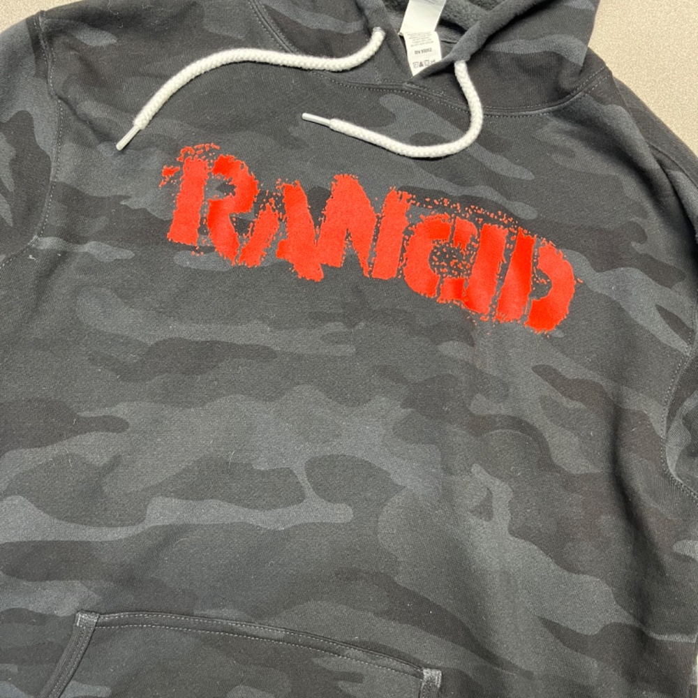 Rancid ska punk band hoodie black camo like new size medium